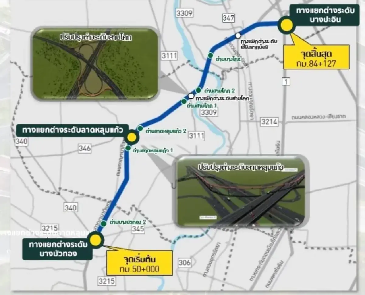 เปิดแผนสร้าง 'มอเตอร์เวย์' สายใหม่ M9 ช่วงบางบัวทอง – ลาดหลุมแก้ว