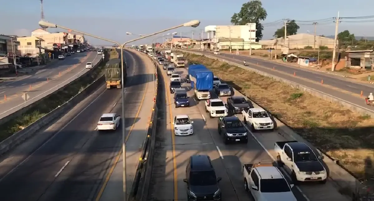 เช็กเส้นทางกลับบ้านสงกรานต์ 69 รถติดมาก ถนนมิตรภาพ มอเตอร์เวย์ M6