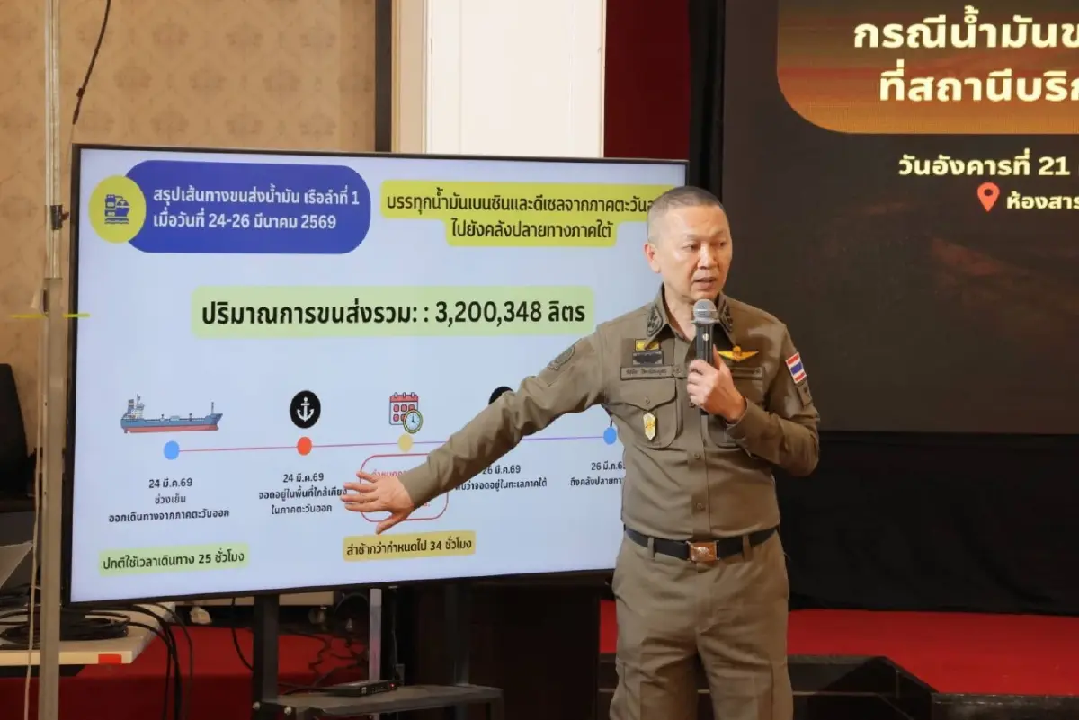 บุกตรวจ เรือขนน้ำมัน กลางอ่าวไทย พบพิรุธเดินเรือช้า เร่งสอบเข้าข่ายกักตุนเก็งกำไรหรือไม่