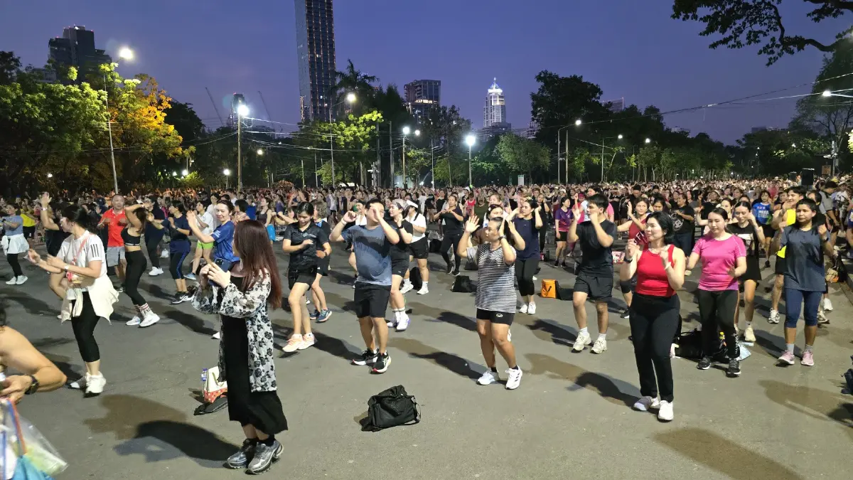 ‘แอโรบิค’ ที่ ‘สวนลุมพินี’ อยาก ‘สุขภาพดี’ ต้องมาเช็คอิน!