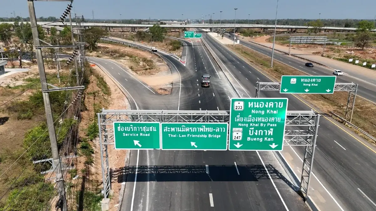 เปิดใช้แล้ว ทางเลี่ยงเมืองหนองคาย ด้านตะวันออก เพิ่มประสิทธิภาพการเดินทาง-ขนส่ง