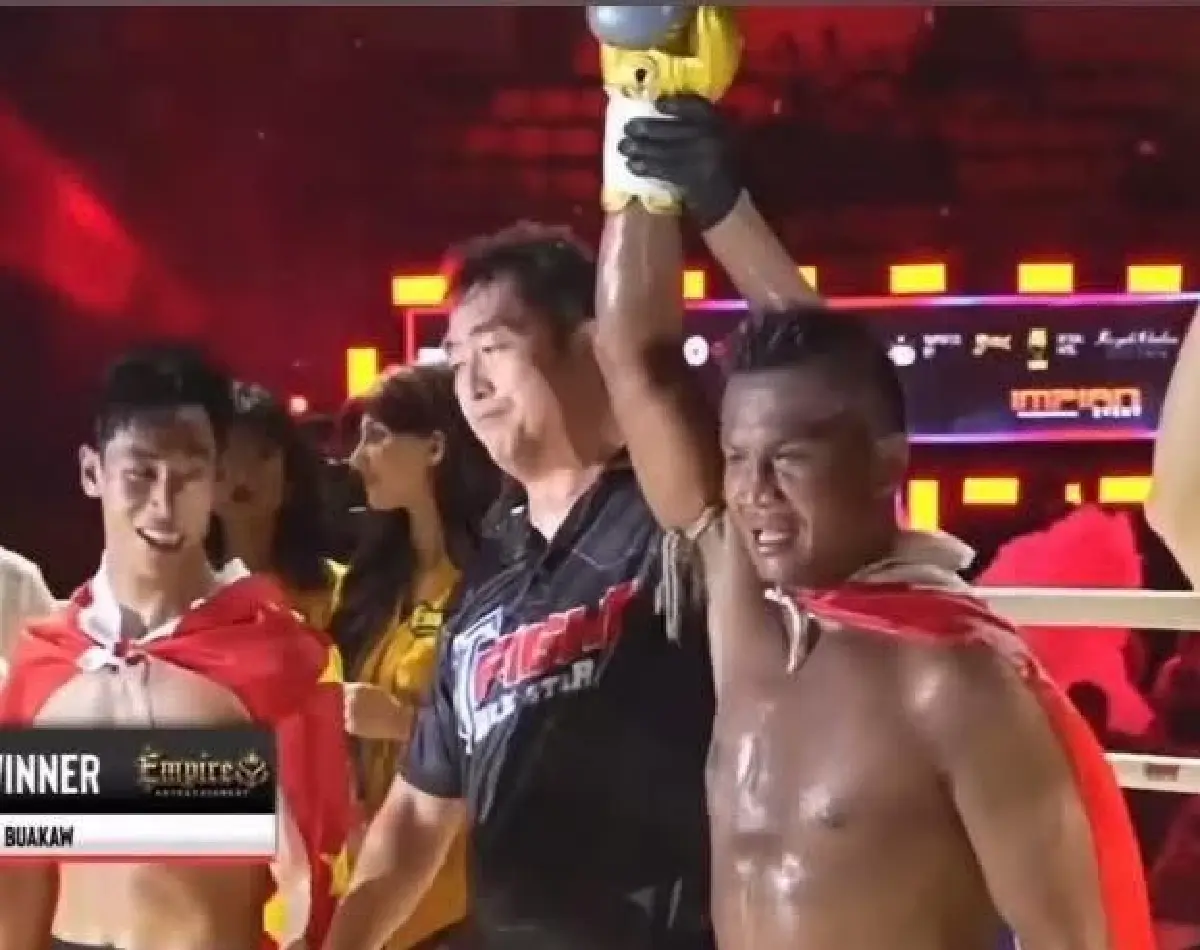 ผลมวยสด บัวขาว ชนะเอกฉันท์ 3 ยก ดับซ่า เมิ่ง เกาเฟิง T Fight All Stars