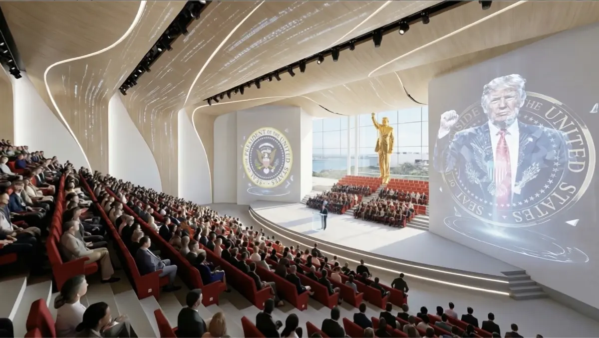 เผยโฉม ห้องสมุดประธานาธิบดี โดนัลด์ ทรัมป์ สุดอลังการ เครื่องบินวางกลางล็อบบี้