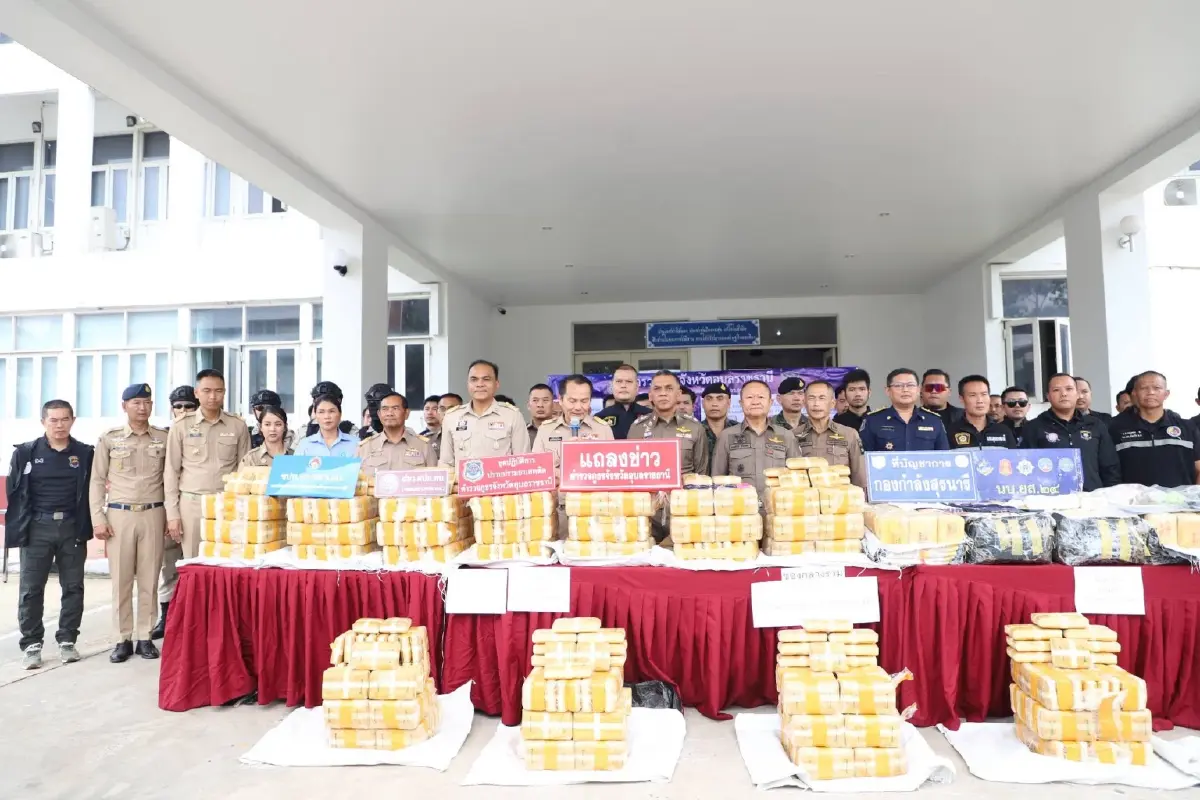 อุบลฯจับยาบ้าล็อตใหญ่ 5.6 ล้านเม็ด รวบ 3 ยึดรถยนต์ 2 คัน