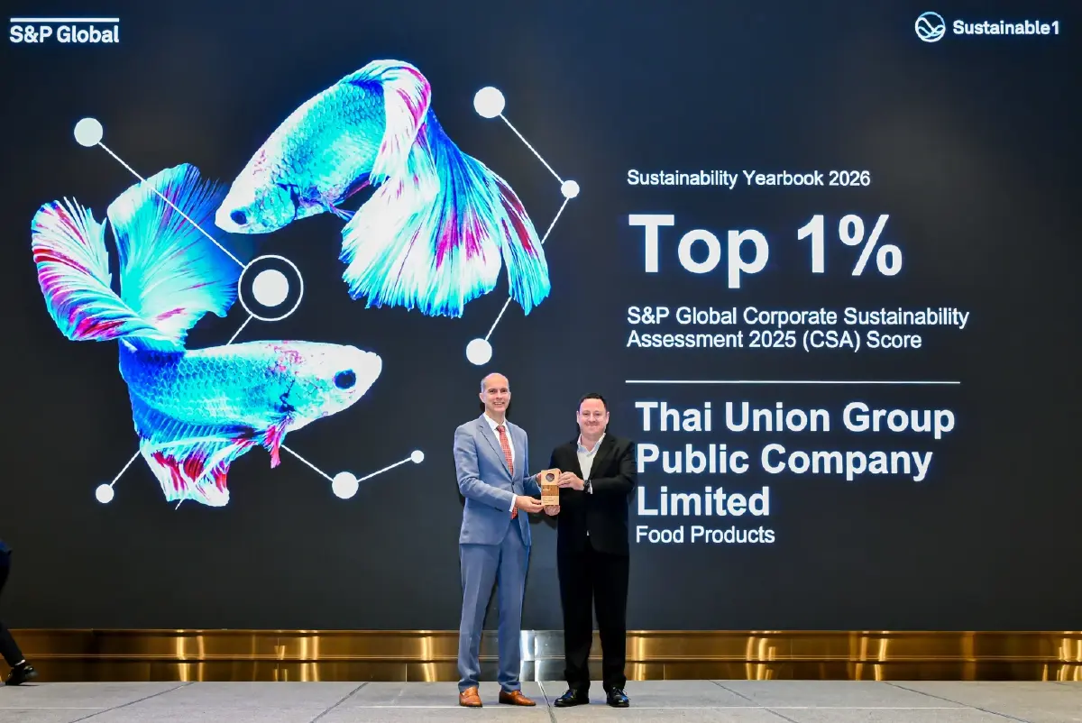 ไทยยูเนี่ยน คว้า Top 1% ผู้นำความยั่งยืนอาหารโลกจาก S&P Global