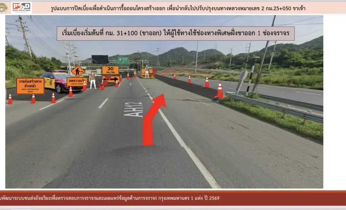เลี่ยงรถติด ปิดถนนมิตรภาพ ขาเข้า กทม. 9 ชั่วโมง เพื่อรื้อถอนป้าย