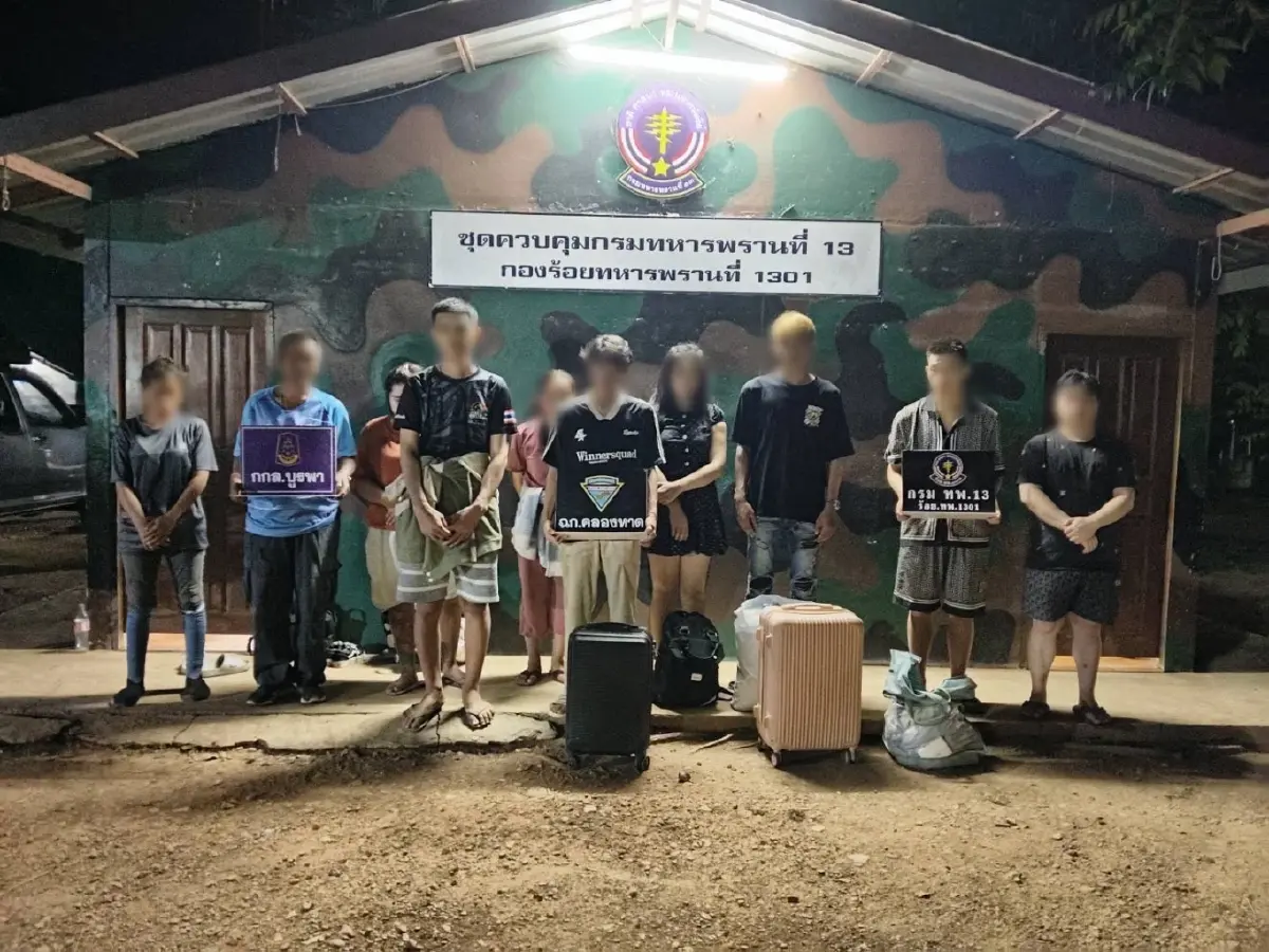 ทหาร ทภ.1 ลาดตระเวนชายแดน จับ 30 ไทย-จีน-กัมพูชา ลักลอบเข้าเมือง