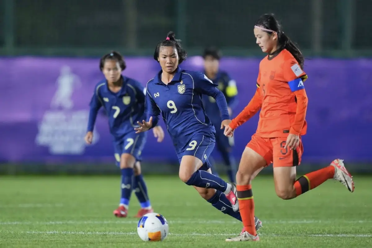 ผลบอล ฟุตบอลหญิงไทย U17 พ่าย จีน 0-6 จบที่ 3 กลุ่มเอ ศึกชิงแชมป์เอเชีย