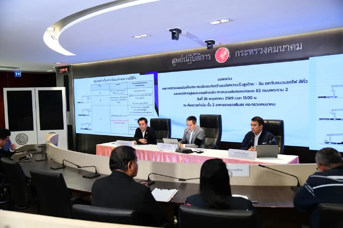 'คมนาคม' สรุปเหตุเครนถล่ม เคาะไม่เลิกสัญญา ITD เดินหน้าสร้างต่อ