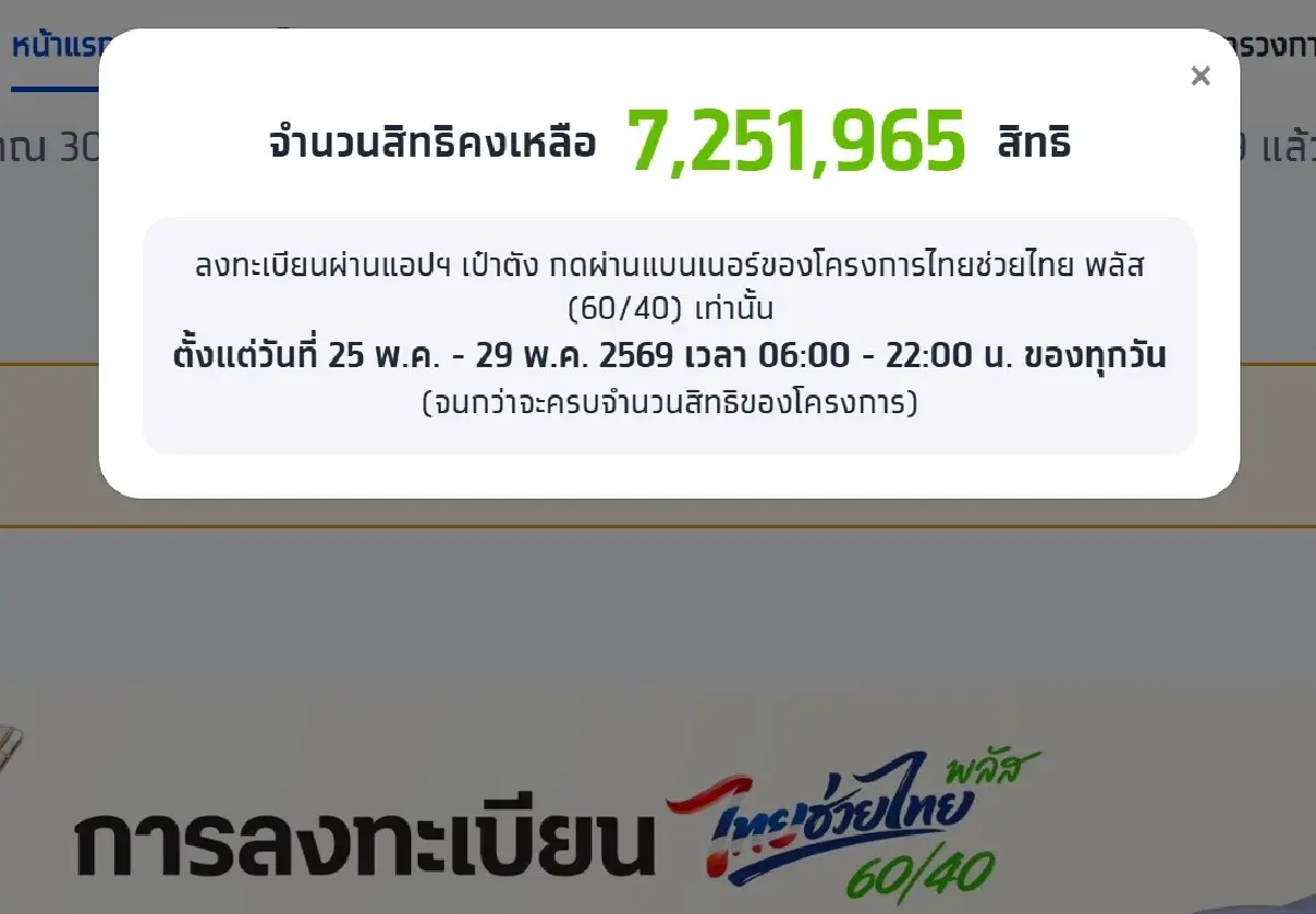 เช็กล่าสุด ไทยช่วยไทยพลัส คนละครึ่ง เหลือกี่สิทธิ์ กรุงไทยแจงเป๋าตัง