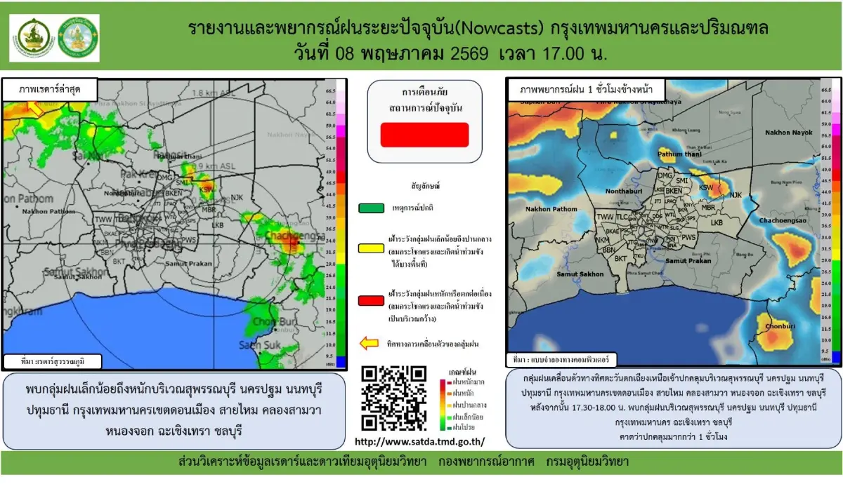 เตือน อากาศแปรปรวน ฝนถล่ม-ลมแรงทั่วไทย 8-10 พ.ค. ภาคใต้ระวังน้ำท่วมฉับพลัน