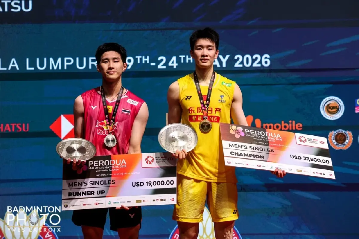 'เมย์ รัชนก' โค่นมือ 1 จีน ผงาดแชมป์มาเลเซีย มาสเตอร์ส 2026 สมัยที่ 3