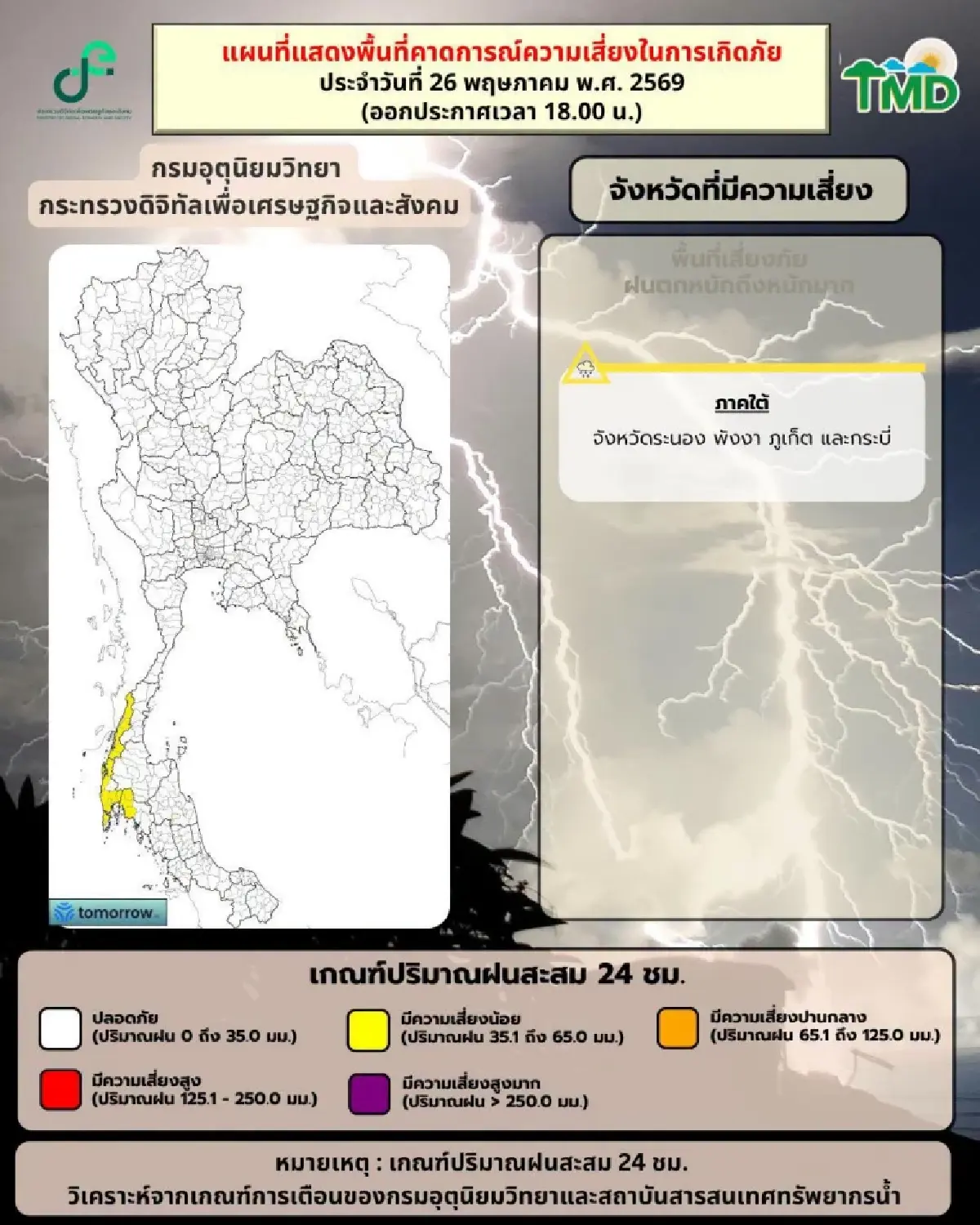 ไทยฝนเพิ่ม อุตุฯ เตือนเจอมรสุม ตอ.-ใต้ ฝนตกหนัก ทะเลคลื่นสูง เตรียมรับมือ 28-31 พ.ค.