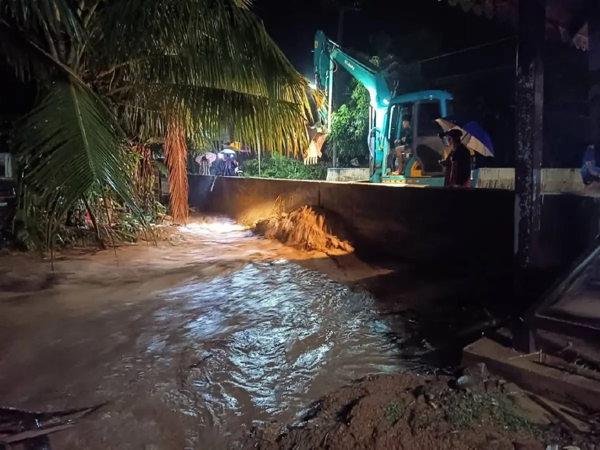ฝนตกหนักน้ำป่าหลาก น่านน้ำท่วม 5 หมู่บ้าน