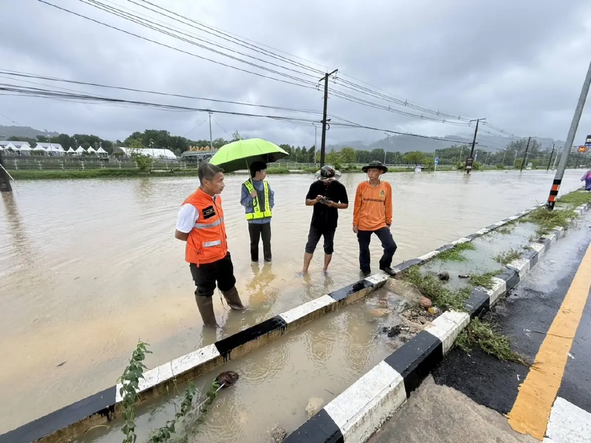 ด่วน แจ้งเตือน Cell Broadcast ฝนตกหนัก พังงา-ระนอง เช็กพื้นที่น้ำท่วม