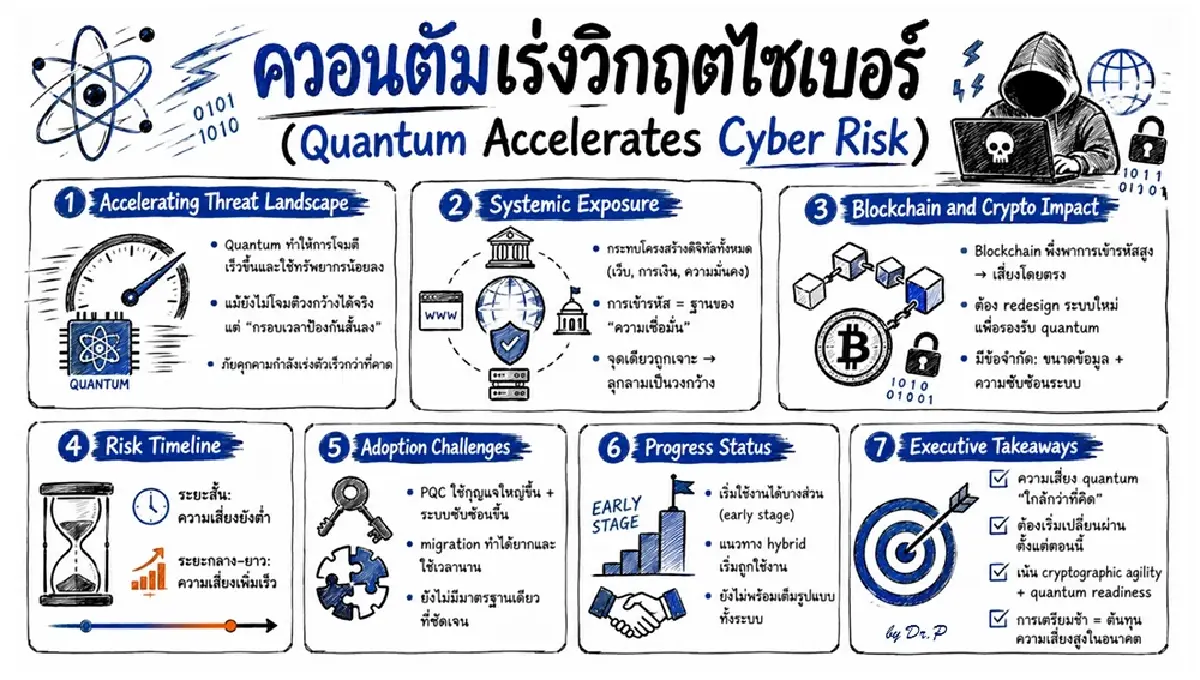 ‘ควอนตัม’ เร่ง ‘วิกฤติไซเบอร์’ (Quantum Accelerates Cyber Risk)