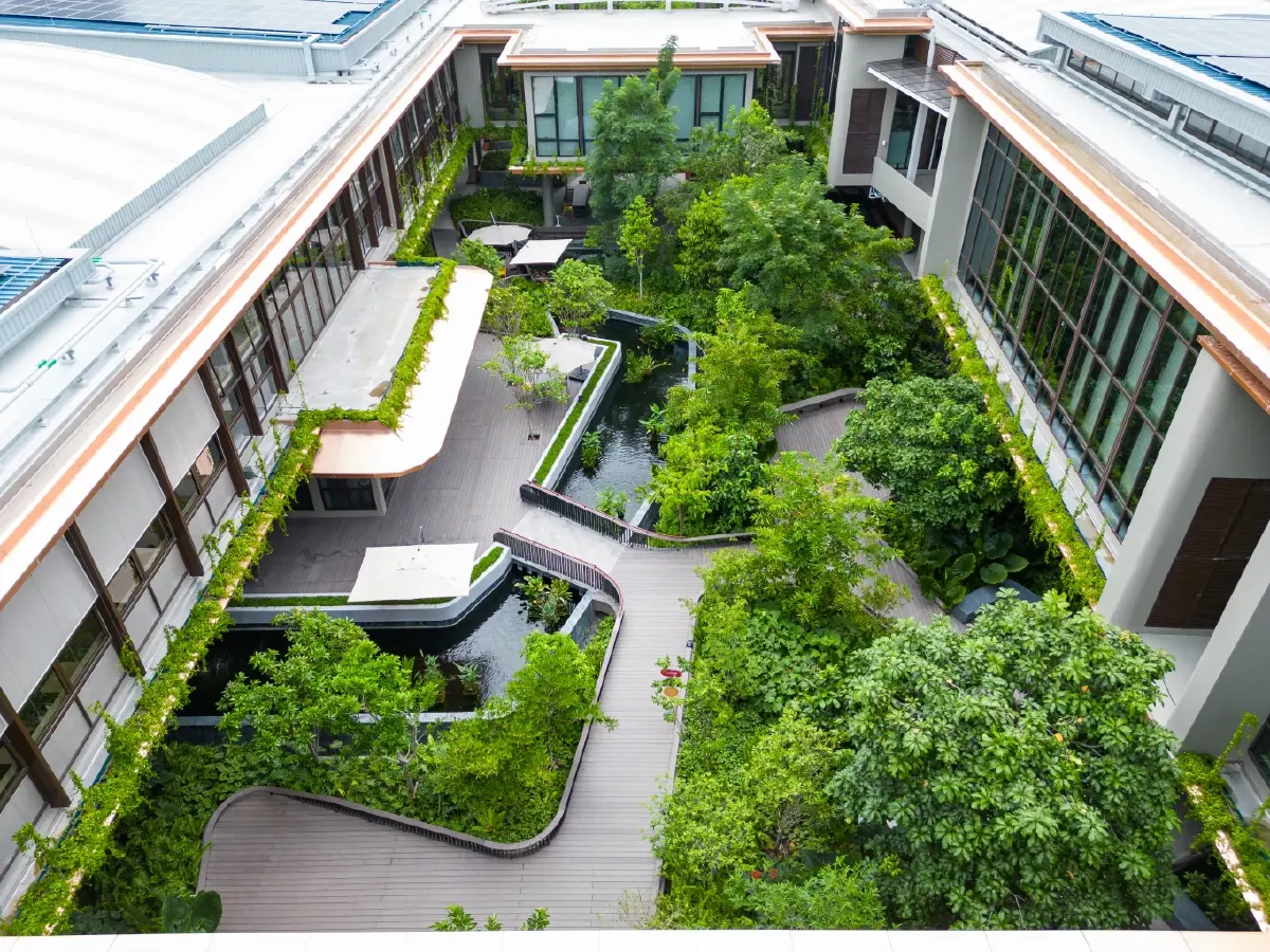 DTGO CampUs ต้นแบบออฟฟิศสู้โลกร้อน ชูพื้นที่สีเขียว-อาคารแนวราบ