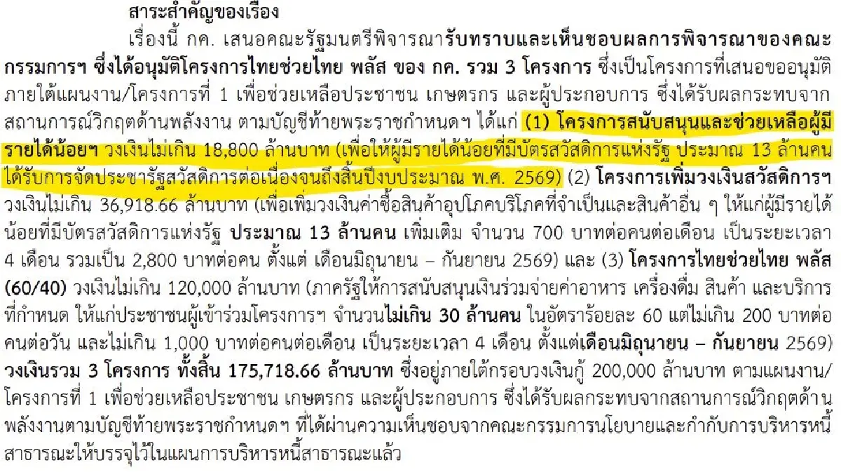 'ไหม' จับโป๊ะ รัฐบาลเอาเงินกู้เยียวยา สอดไส้เงินกองทุนประชารัฐ