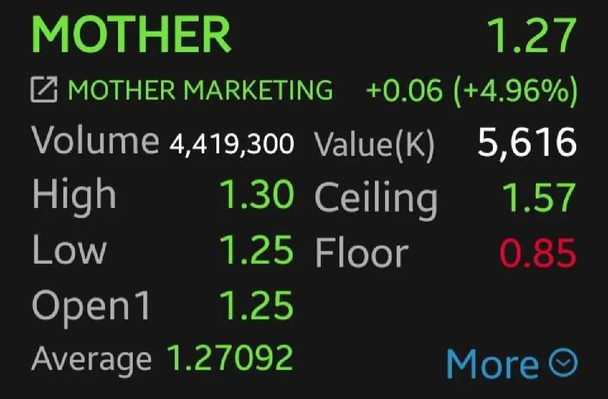 หุ้นค้าปลีก คึกรับ ไทยช่วยไทยพลัส MOTHER-CBG พุ่ง 4.96% แนะหุ้นได้ประโยชน์