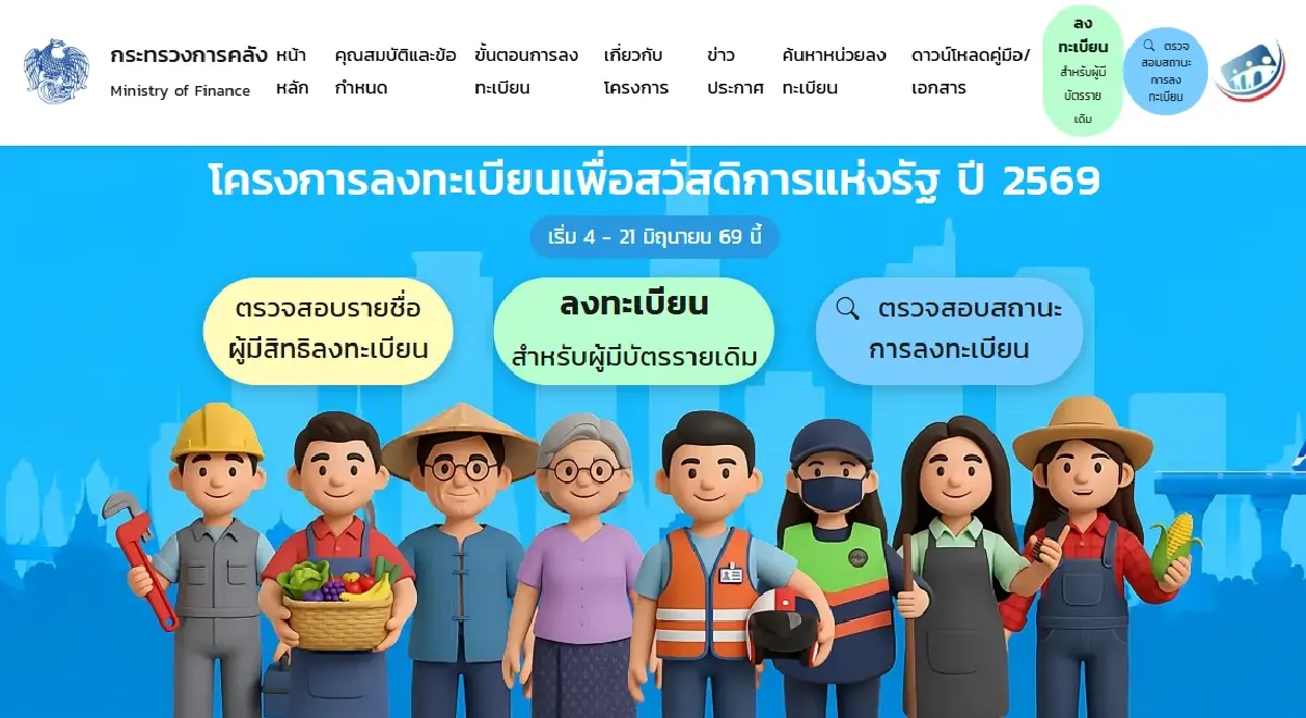 วิธีตรวจสอบ ใครผ่าน-ไม่ผ่าน บัตรสวัสดิการแห่งรัฐ 2569 รับเงินต่อ