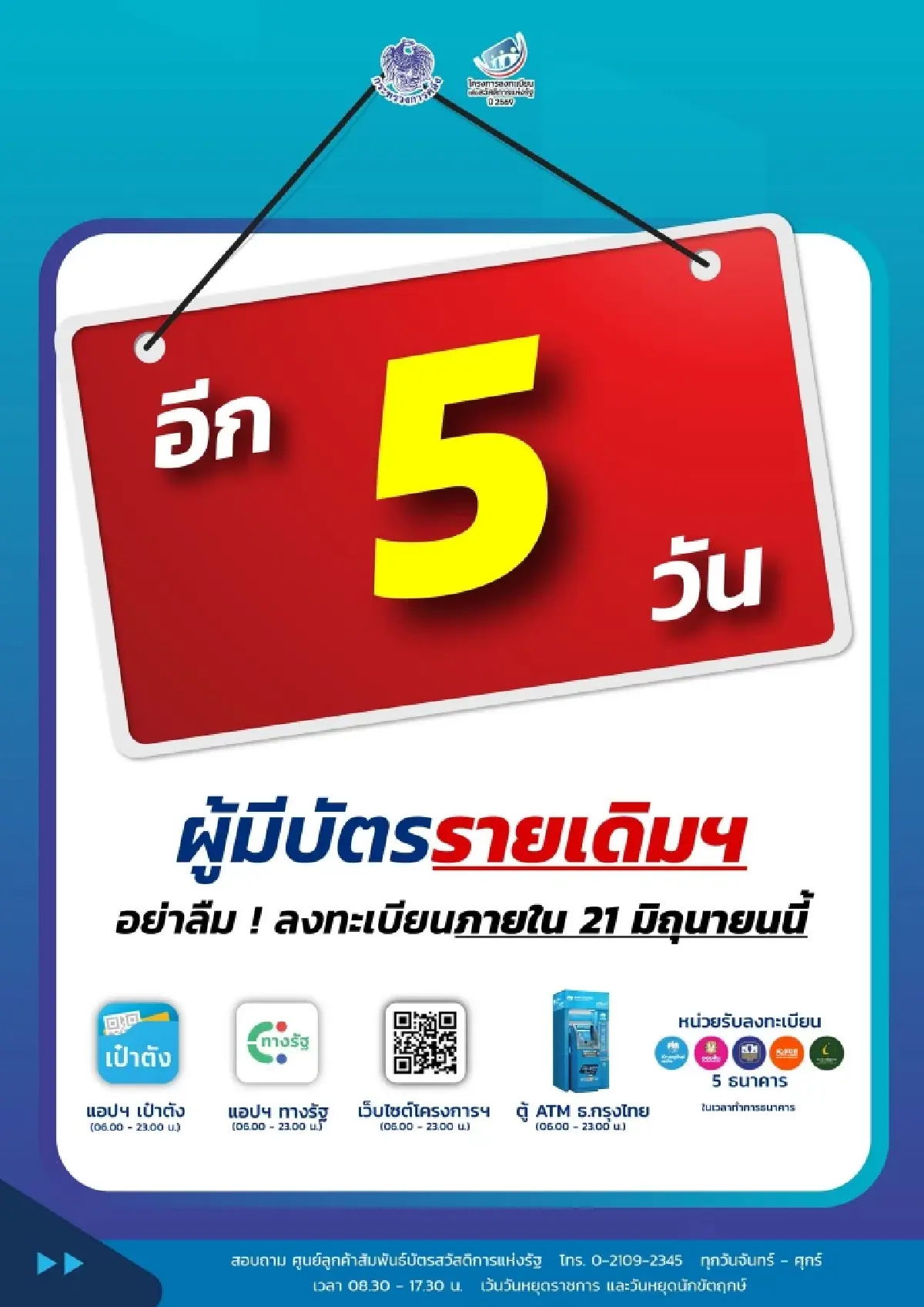 ประกาศผล 17 ก.ค.69 รายเดิม ลงบัตรสวัสดิการแห่งรัฐ ก่อนไม่ได้เงิน