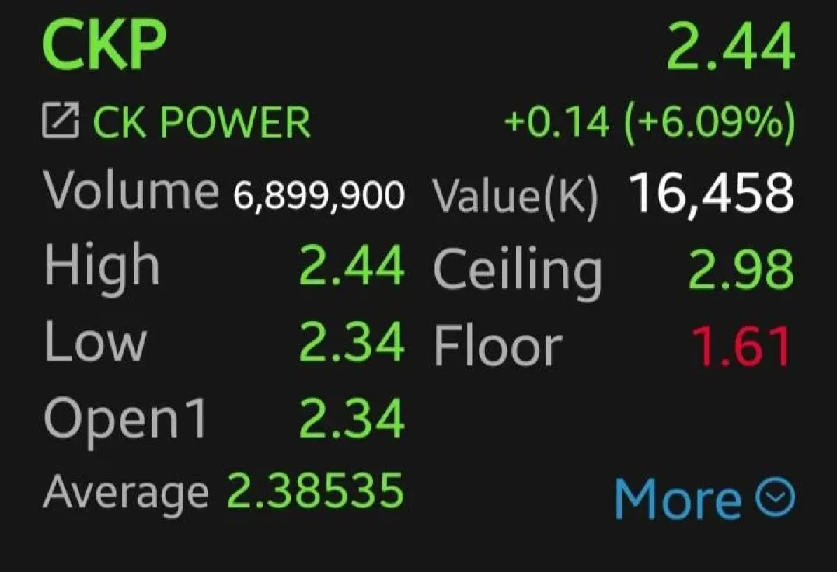 8 หุ้นโรงไฟฟ้าพุ่งต่อ 2 วันติด CKP นำ 6.09% อานิสงส์บอนด์ยีลด์ น้ำมันลง บาทแข็งค่า