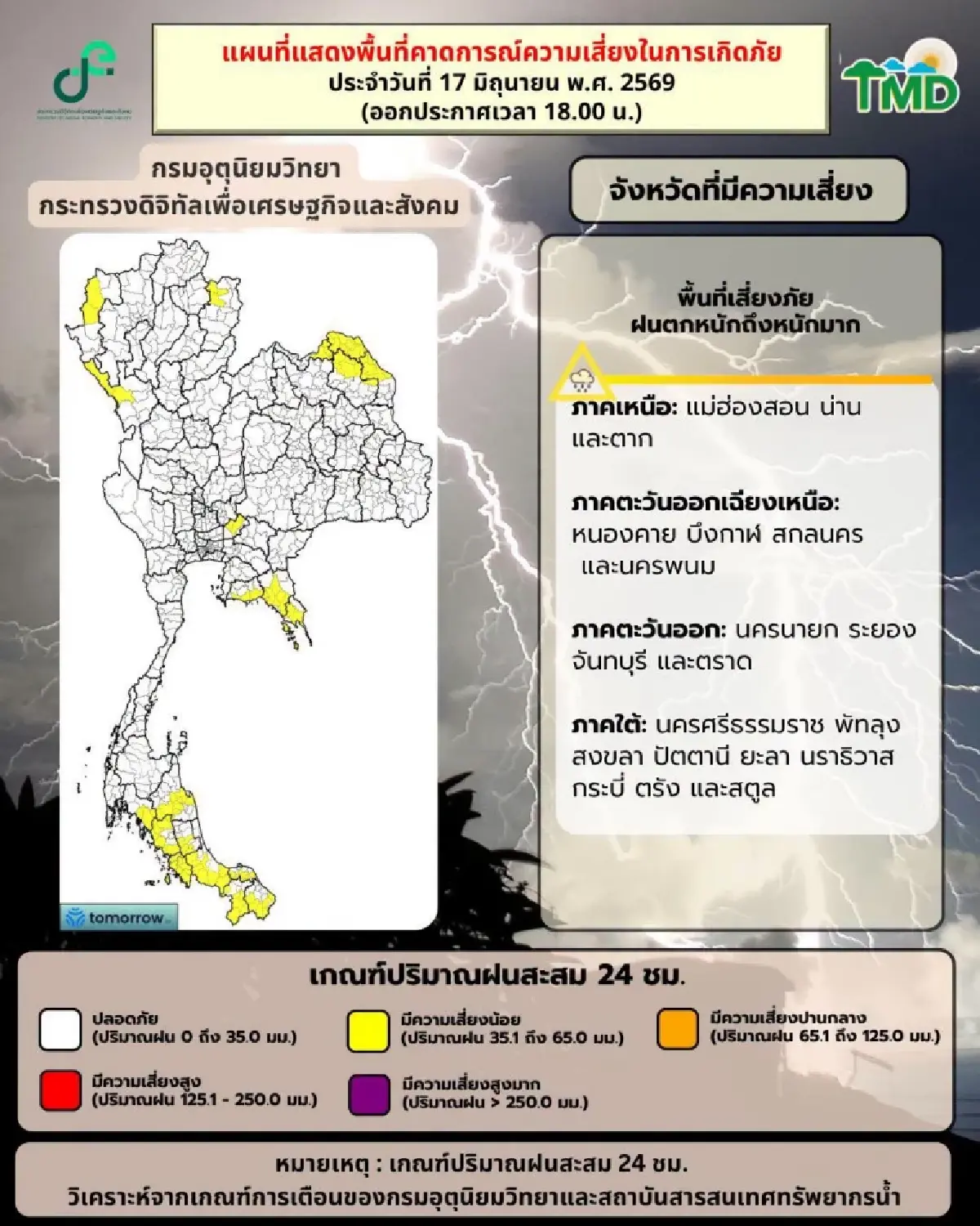 อุตุฯ เตือน ฝนตกหนักทั่วไทย ระวังน้ำท่วม-น้ำป่า กทม. เตรียมรับมือเย็นนี้!
