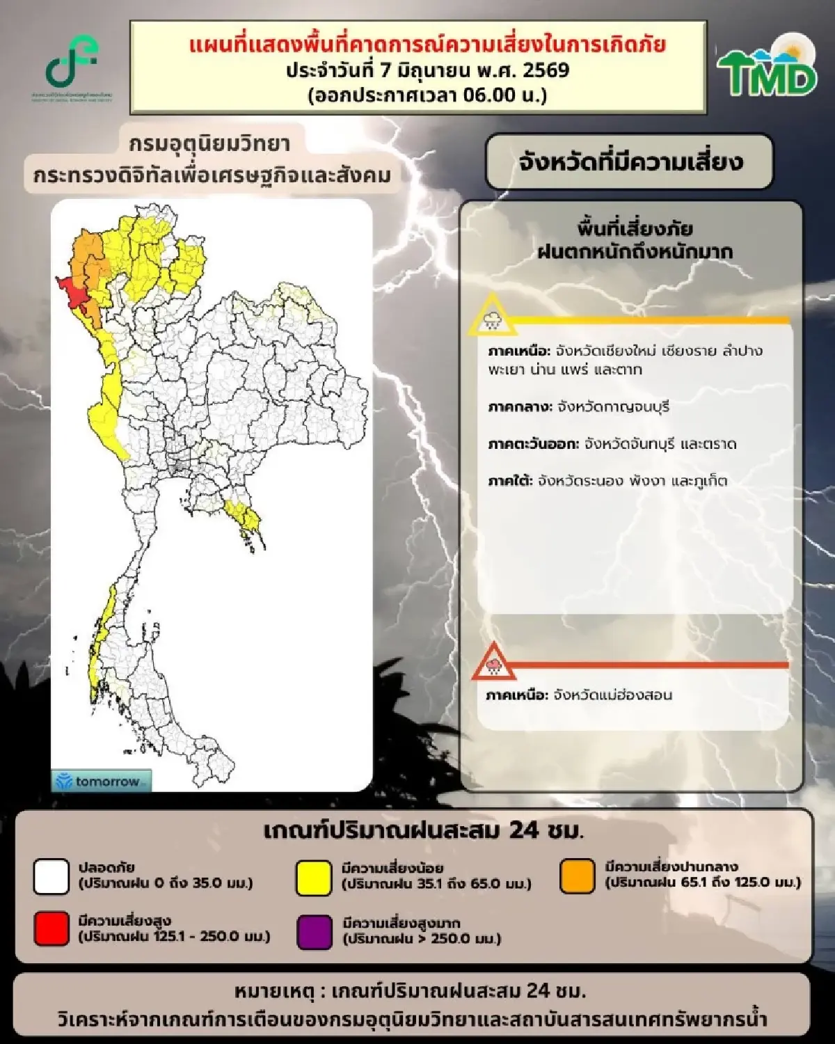 มรสุมเข้าไทย ฝนตกหนักต่อเนื่อง ภาคใต้ – ตะวันออก อ่วม ฝนสูงสุด 70%