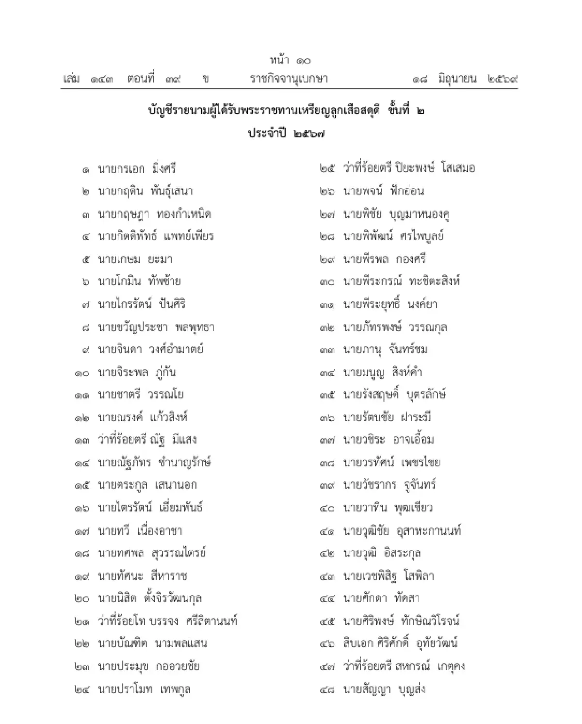 พระราชทานเครื่องราชฯ อันเป็นสิริยิ่งรามกีรติ ลูกเสือสดุดีชั้นพิเศษ - เหรียญลูกเสือสดุดี จำนวน 449 ราย