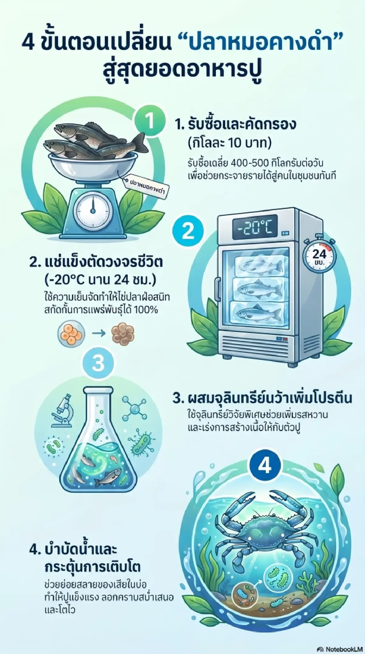 ประมงเมืองคอนไอเดียเจ๋ง เปลี่ยนปลาหมอคางดำเป็นเหยื่อปูขาว