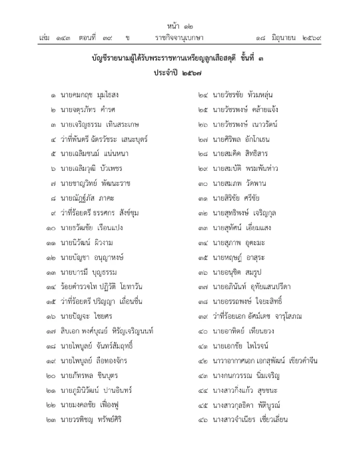 พระราชทานเครื่องราชฯ อันเป็นสิริยิ่งรามกีรติ ลูกเสือสดุดีชั้นพิเศษ - เหรียญลูกเสือสดุดี จำนวน 449 ราย