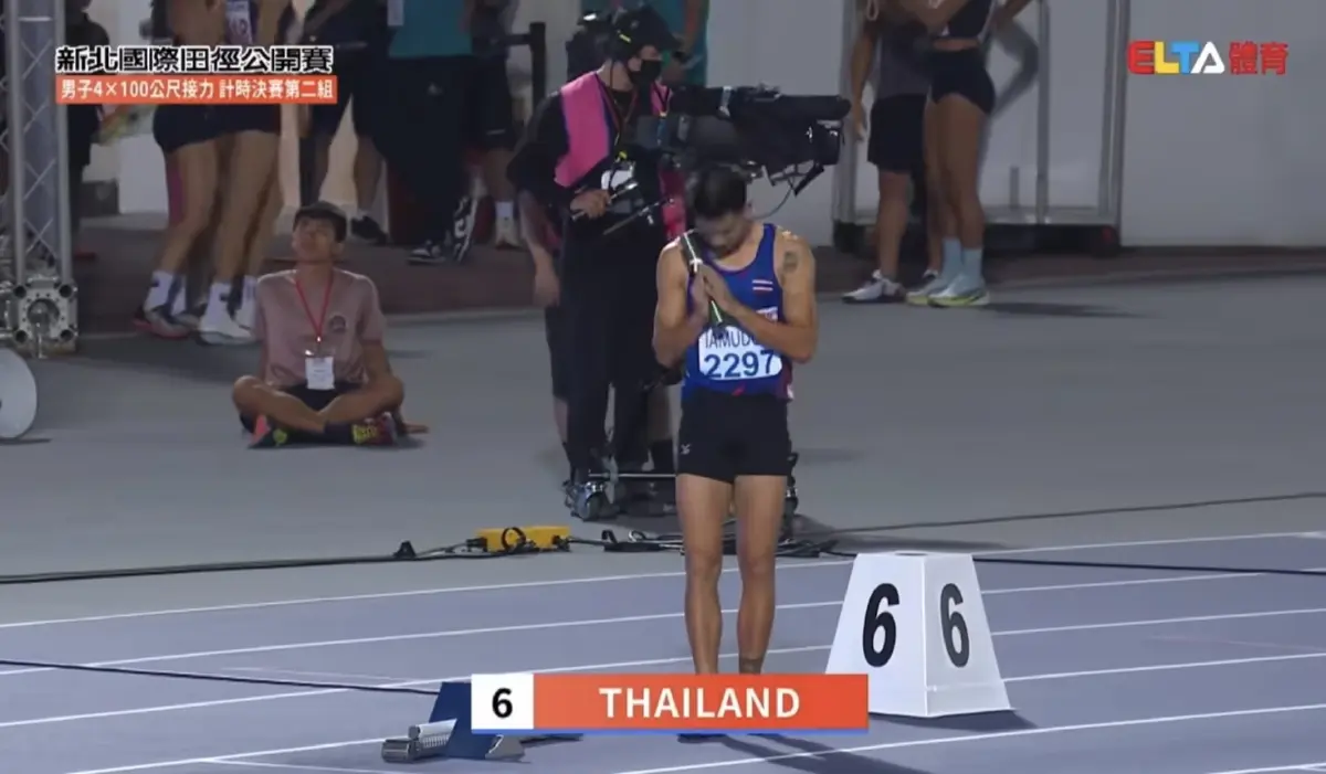ทีมชาติไทย วิ่ง 4x100 ม. คว้าเหรียญทอง บิว ภูริพล นำทัพทุบเจ้าภาพยับ
