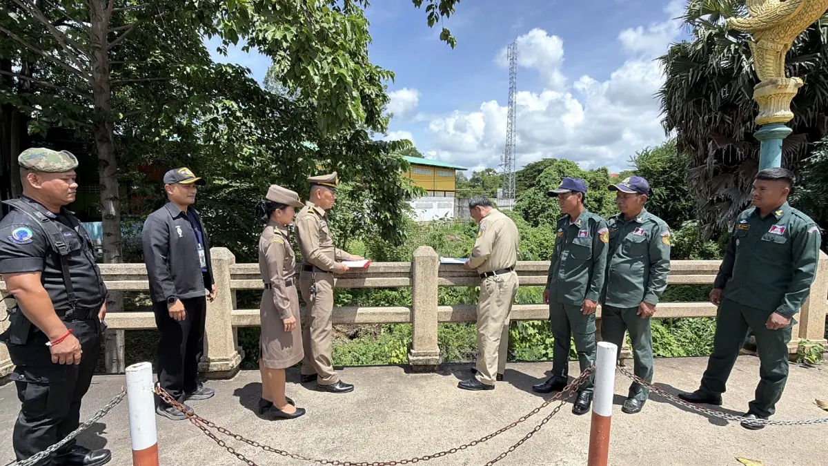 'กองทัพเรือ' แจงภาพเปิดประตูด่าน แค่ส่ง 'นักโทษกัมพูชา'กลับ