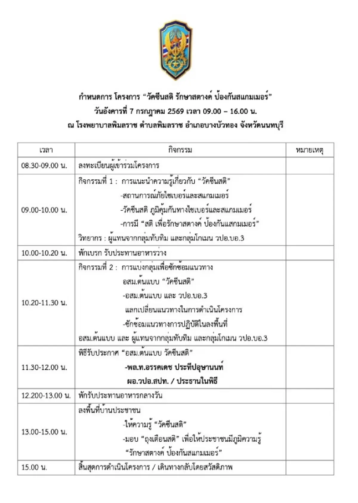 วปอ.บอ.3 ปั้น อสม.ต้นแบบ สู้ภัยไซเบอร์ 'วัคซีนสติ รักษาสตางค์'