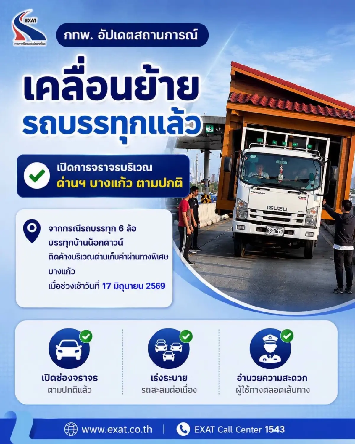 ย้ายแล้ว! 6 ล้อขนบ้านน็อคดาวน์ติดคา 'ด่านฯ บางแก้ว' ทำรถติดหนึบ กทพ. สั่งปรับหนัก