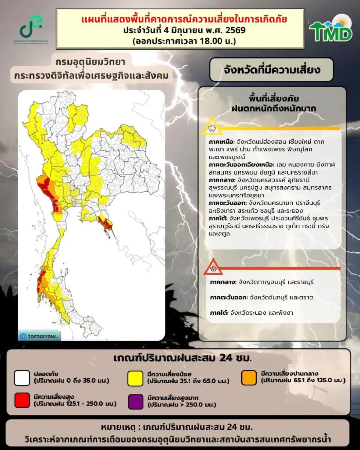 มรสุมแรง ไทยตอนบนมีฝนเพิ่มขึ้น เตือน 'กลาง-ตอ.-ใต้' ฝนถล่มหนัก ระวังน้ำท่วมฉับพลัน