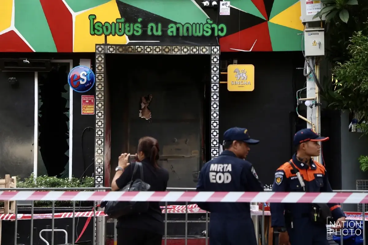 'โรงเบียร์ ณ ลาดพร้าว' เช้านี้ หลังไฟไหม้กลางดึก ตาย 27 เจ็บ 63 ราย