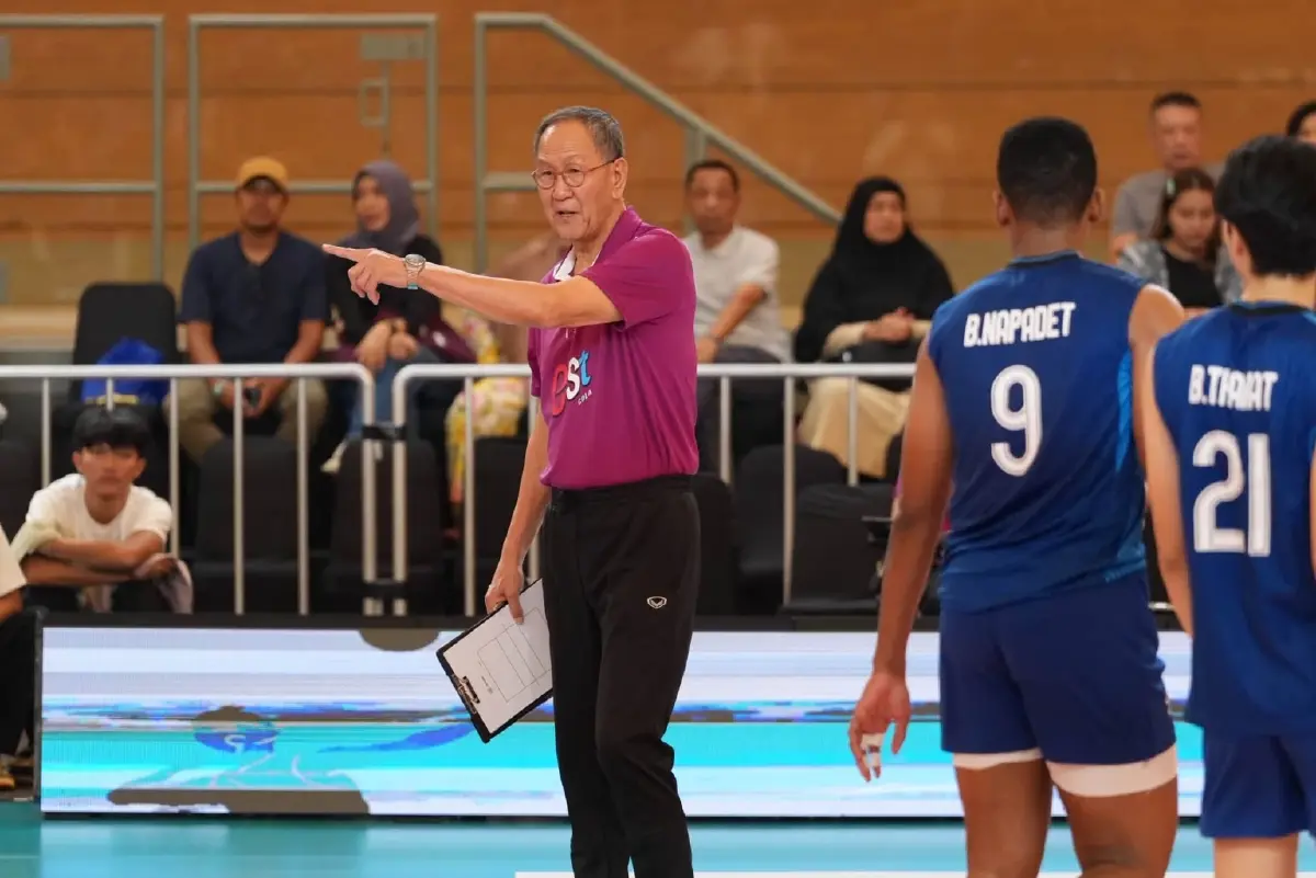 ผลวอลเลย์บอลชาย 'ไทย ชนะ กัมพูชา' 3 เซตรวด เข้ารอบชิง SEA V Cup 2026