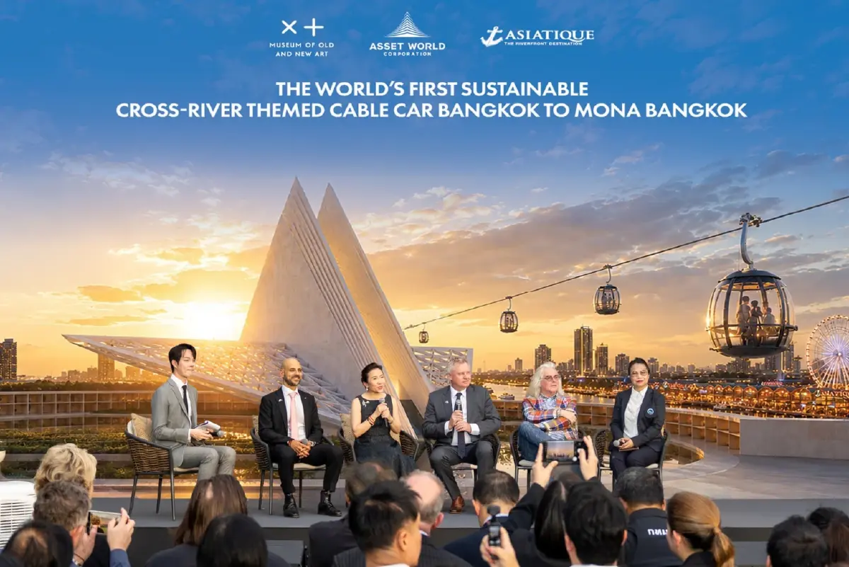 AWC เนรมิตใหญ่ ‘เอเชียทีค’ ทุ่มอีก 2,000 ล้าน พัฒนา ‘เคเบิ้ลคาร์’ ข้ามเจ้าพระยา สู่พิพิธภัณฑ์ ‘MONA Bangkok’