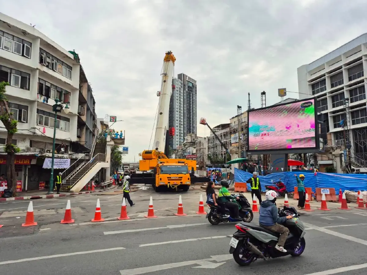 เปิดผลตรวจล่าสุด อาคารทรุด เหตุน้ำรั่วอุโมงค์รถไฟฟ้าวงเวียนใหญ่