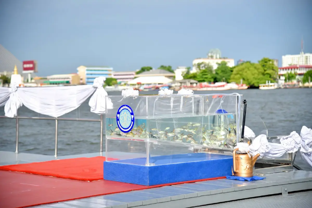 โปรดเกล้าฯ ปธ.องคมนตรี ปล่อยพันธุ์สัตว์น้ำ คล้ายวันประสูติ พระองค์เจ้าโสมสวลี
