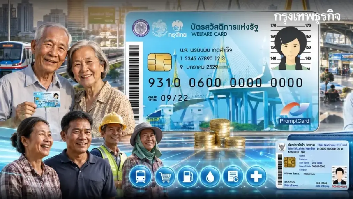 เงินเข้าแล้ว 1,000 บาท บัตรสวัสดิการแห่งรัฐ + ไทยช่วยไทยพลัส 60/40