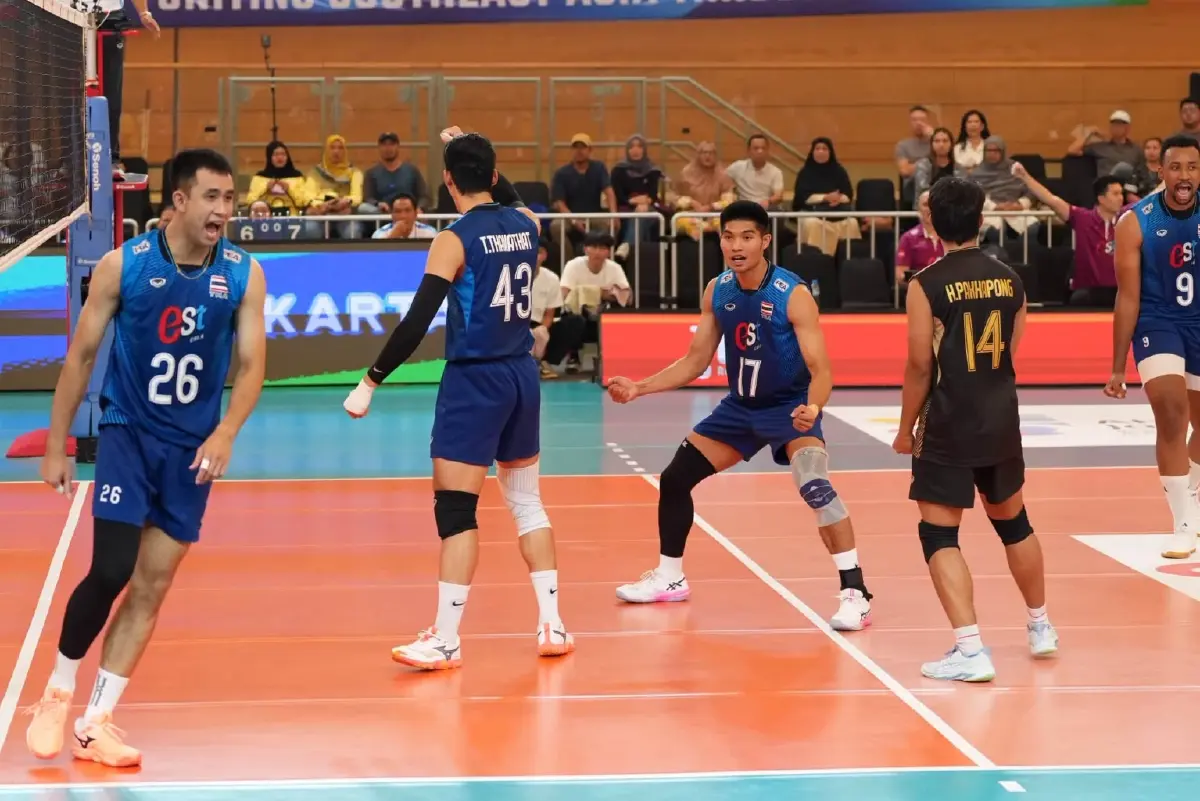 ผลวอลเลย์บอลชาย 'ไทย ชนะ กัมพูชา' 3 เซตรวด เข้ารอบชิง SEA V Cup 2026