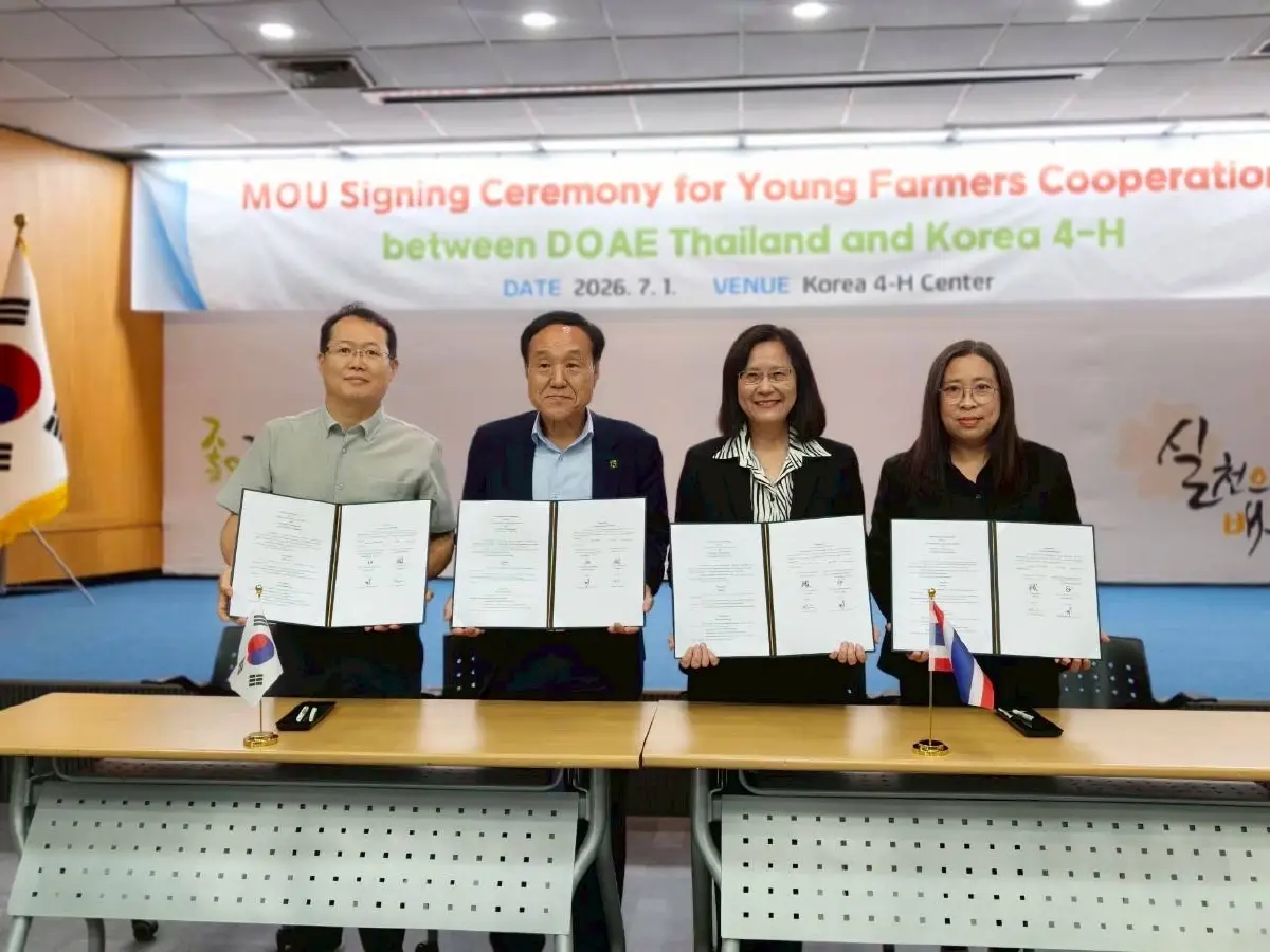 กรมส่งเสริมการเกษตร จับมือเกาหลี เซ็น MOU ขนยุวเกษตรกรไทยบินลัดฟ้าชุบตัวแดนกิมจิ