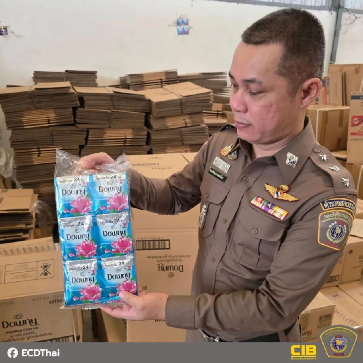 อัปเดต ทลายแหล่งผลิตปลอม เนสกาแฟ-โอวัลติน-ดาวน์นี่ ยึดของกลางอื้อ