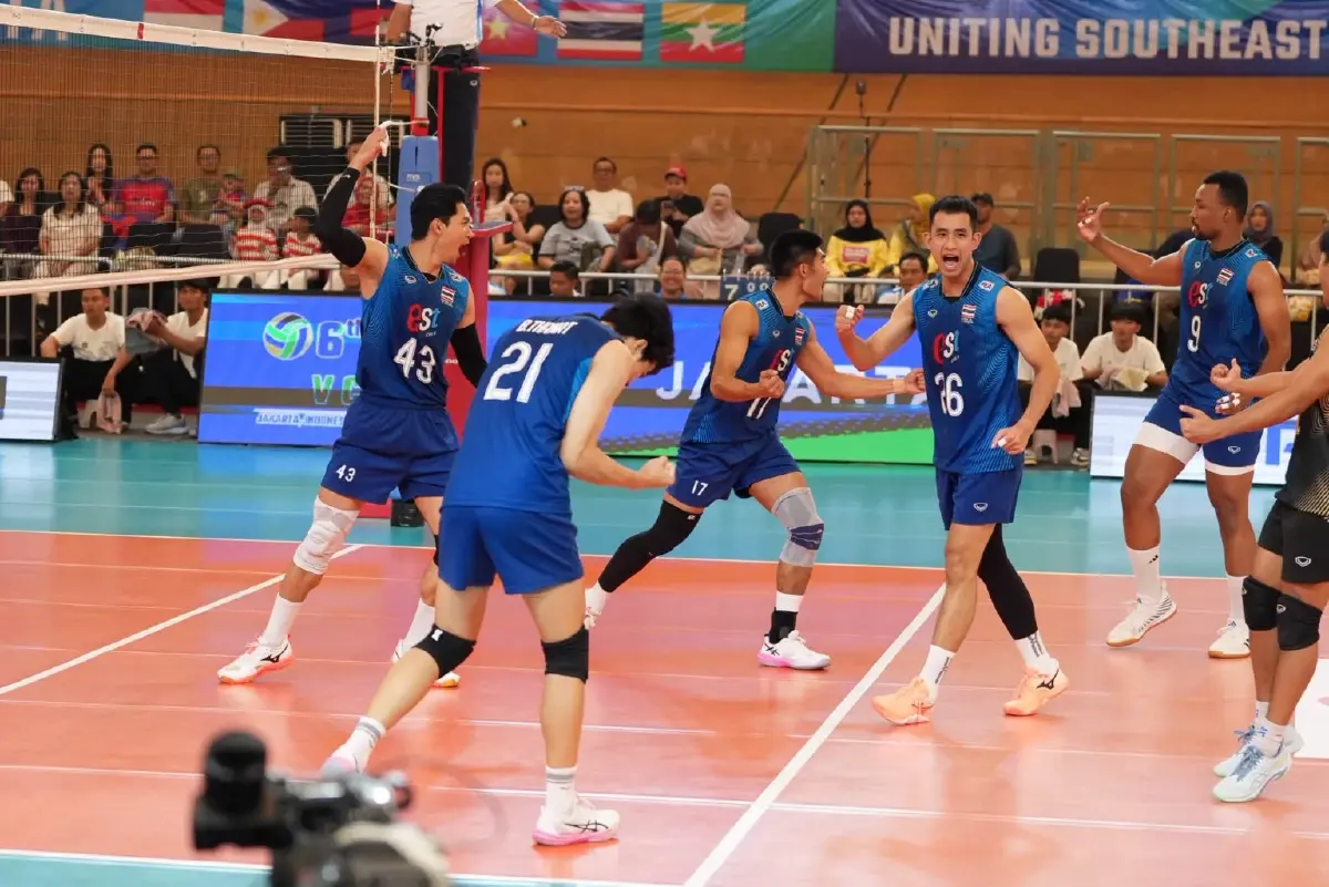 ผลวอลเลย์บอลชาย 'ไทย ชนะ กัมพูชา' 3 เซตรวด เข้ารอบชิง SEA V Cup 2026