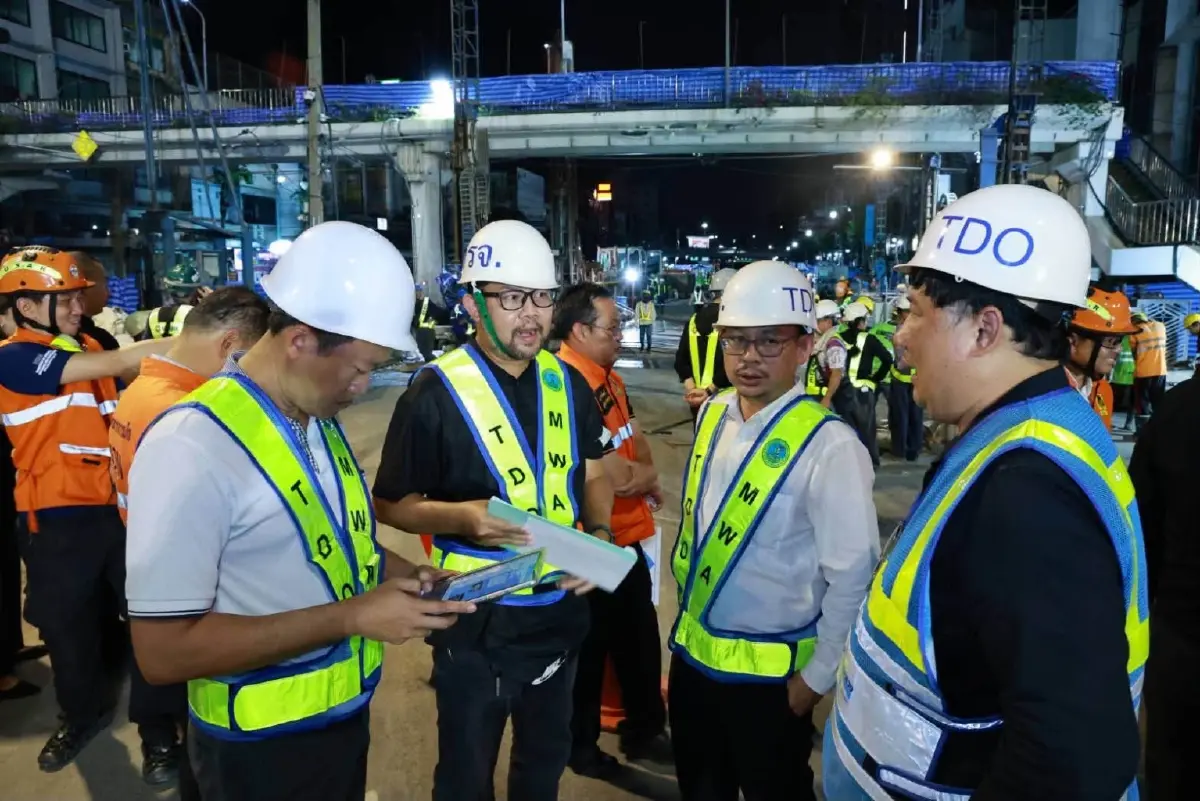 ปภ. ติดกล้อง Real-time เฝ้าตึกรอบอุโมงค์วงเวียนใหญ่ หลังน้ำรั่วซึม
