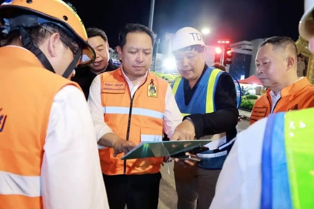 ปภ. ติดกล้อง Real-time เฝ้าตึกรอบอุโมงค์วงเวียนใหญ่ หลังน้ำรั่วซึม