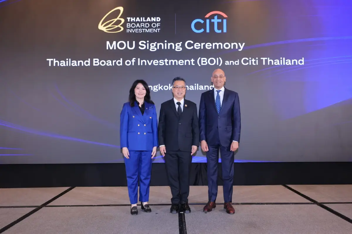 BOI–Citi เปลี่ยนเกมดึง FDI เจาะรายอุตสาหกรรม–รายบริษัท เชื่อมเครือข่ายนักลงทุนโลก ดันไทยรับศึกลงทุนยุคใหม่