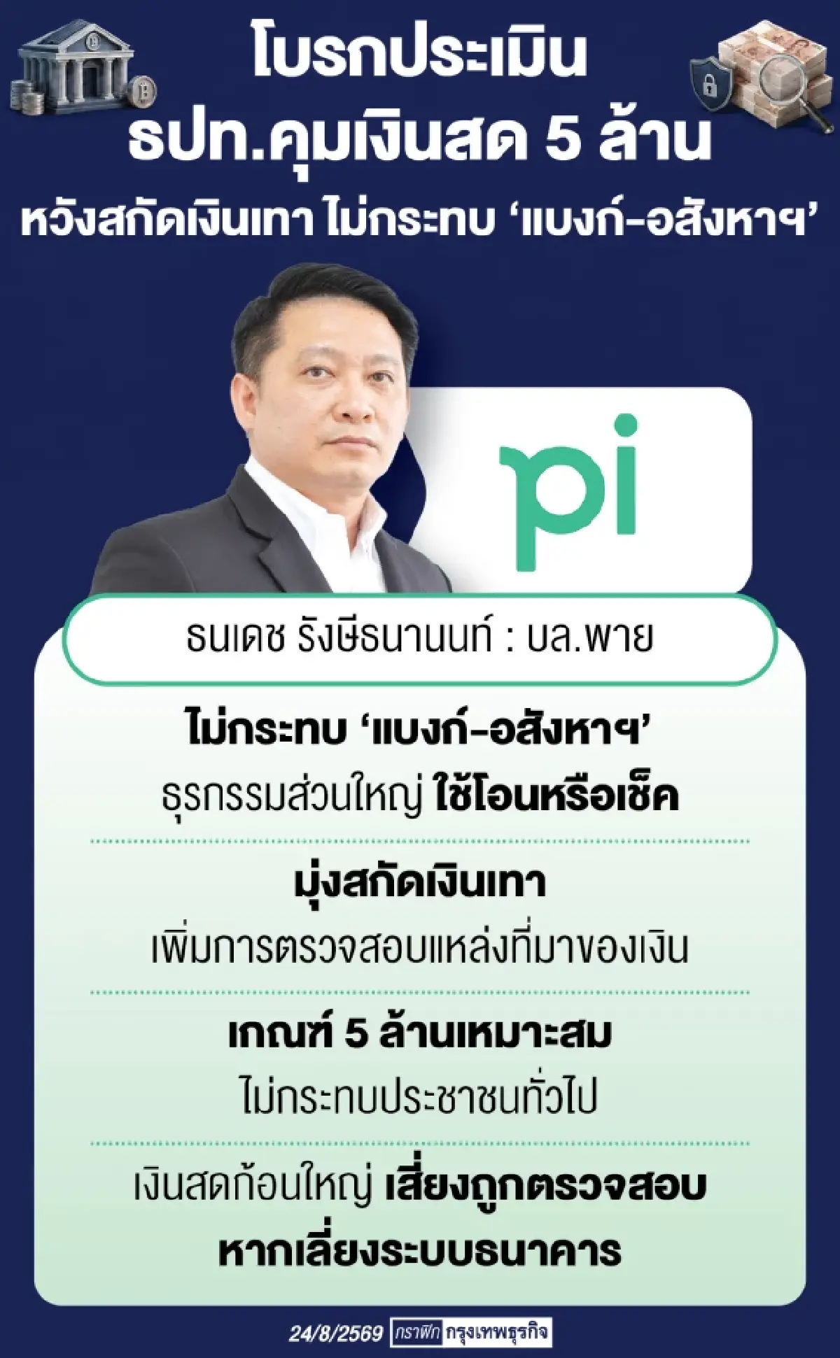 ‘แบงก์-อสังหาฯ’ กระทบจำกัด คุมเงินสด 5 ล้าน โบรกชี้ ‘ซื้อขาย’ โอนผ่านระบบ-เช็ค